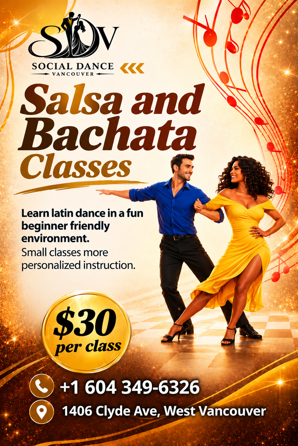 Salsa and Bachata classes in West Vancouver
